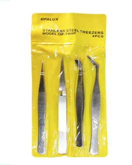 SET DE PINZAS «OPALUX» x 4 PIEZAS